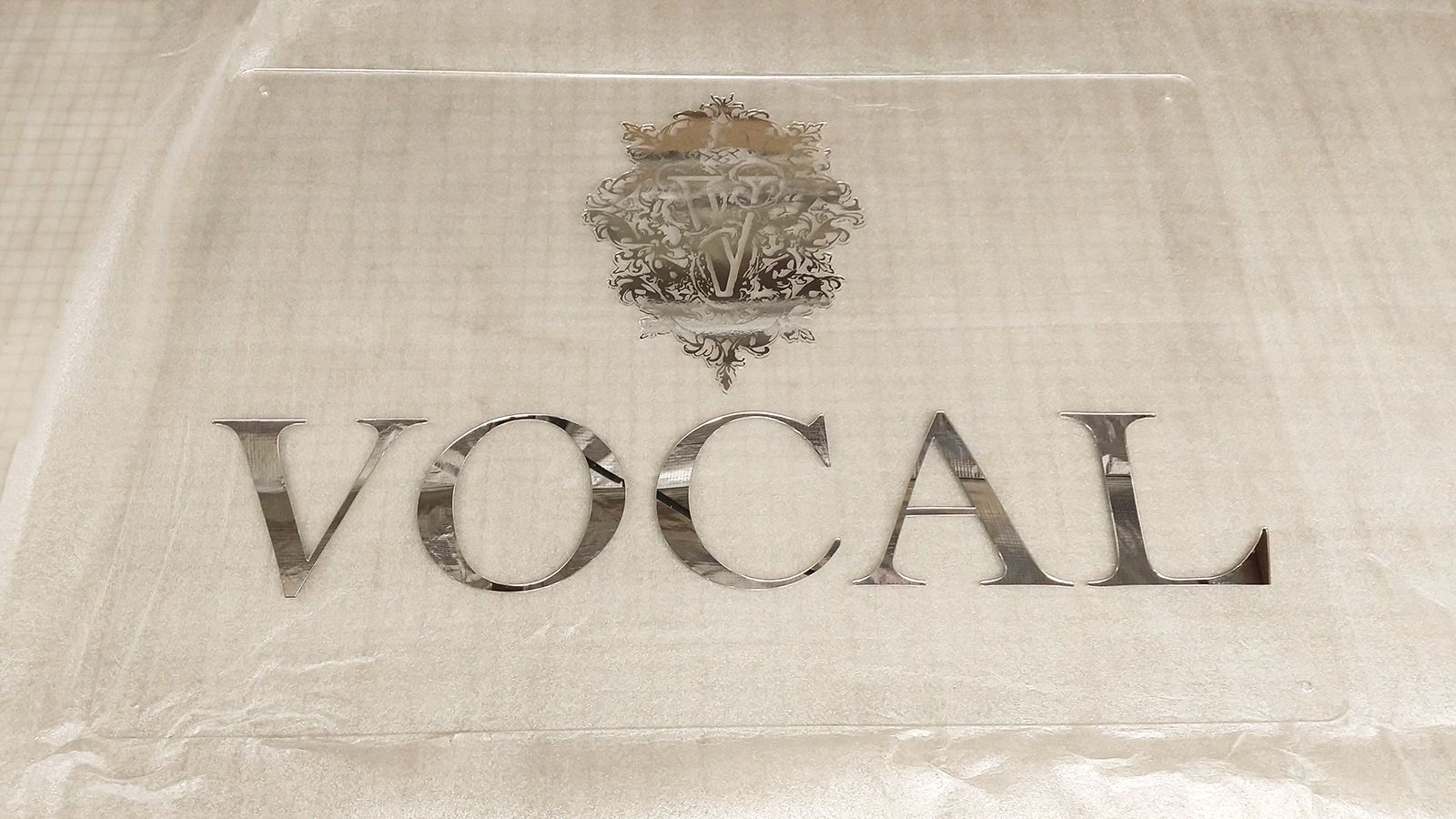 Vocal acrylic sign