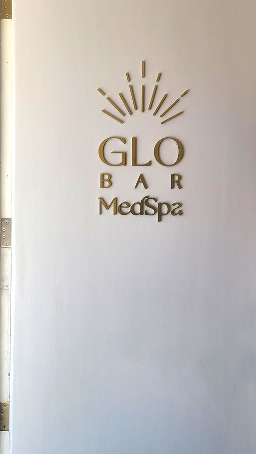 glo bar medspa 3d sign