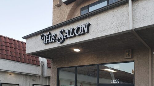 the salon store sign