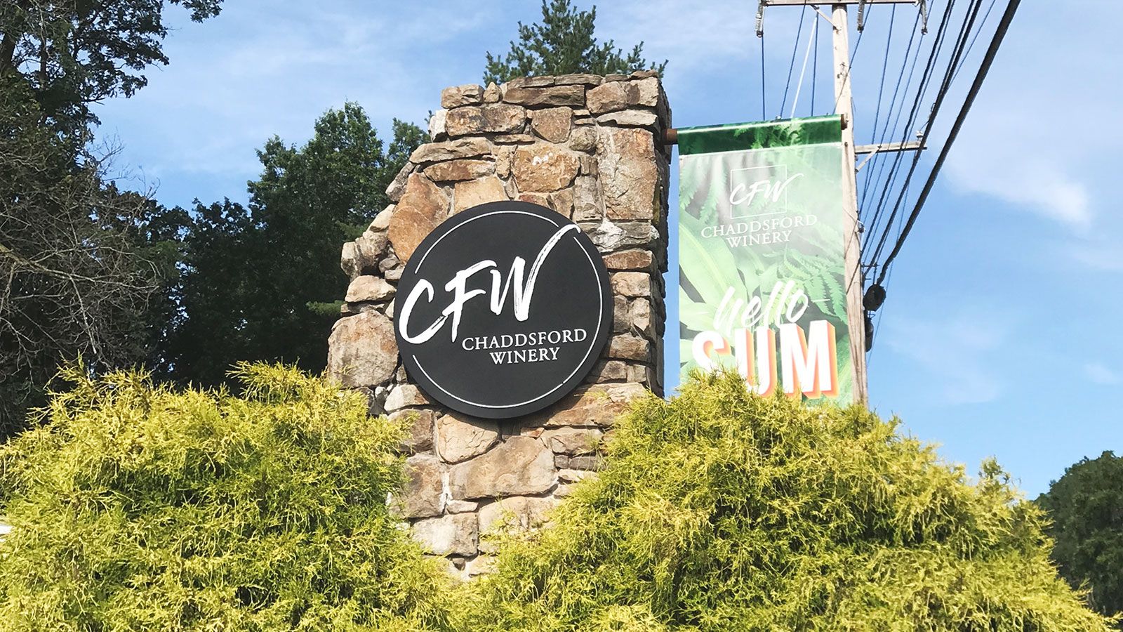 CFW winery aluminum sign