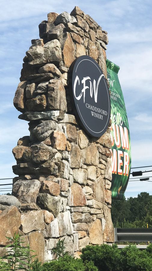 CFW winery logo sign