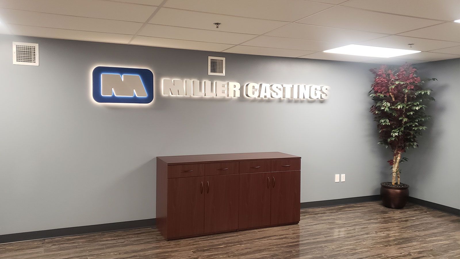 Miller castings office led sign