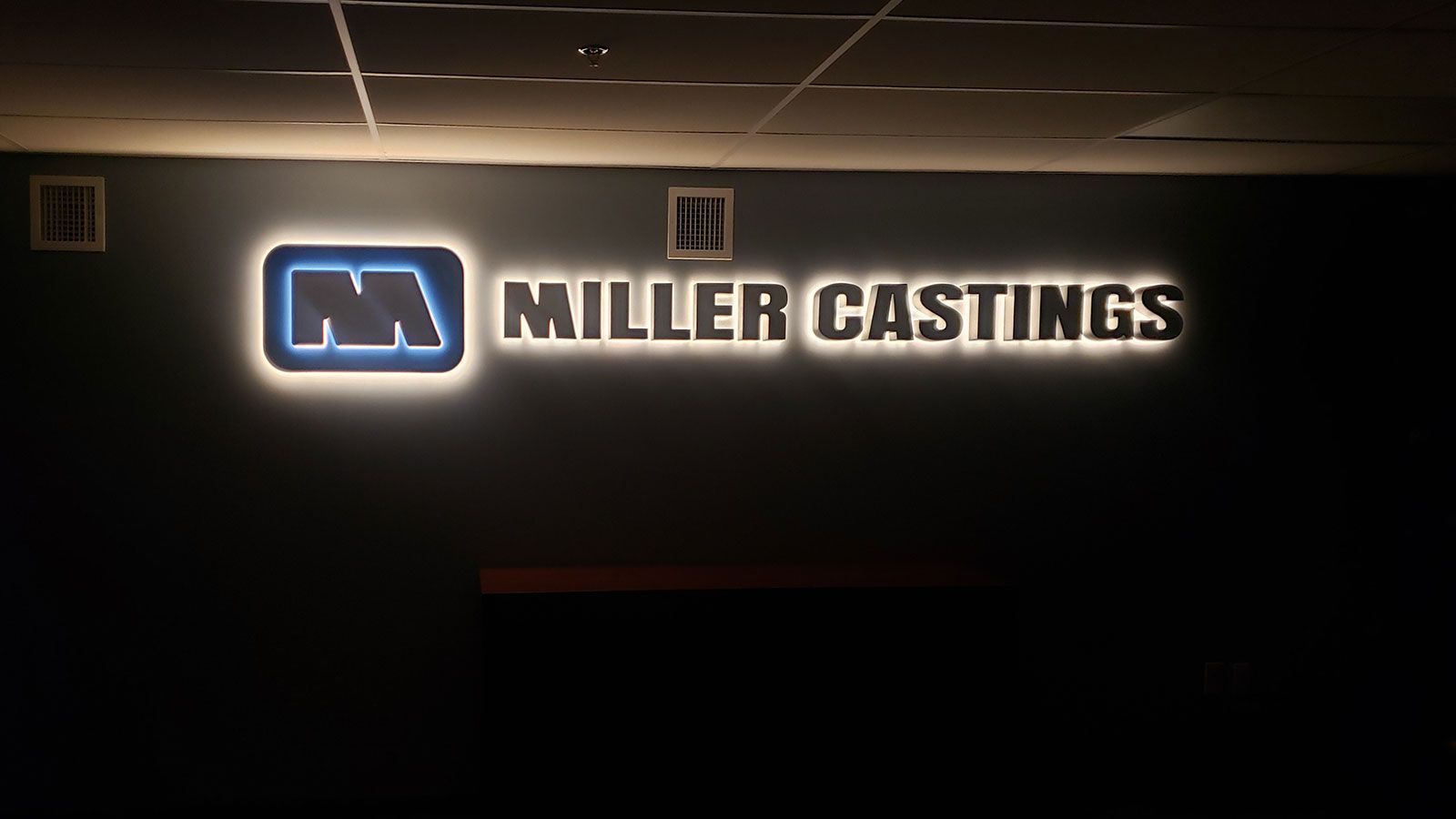 Miller castings reverse channel letters