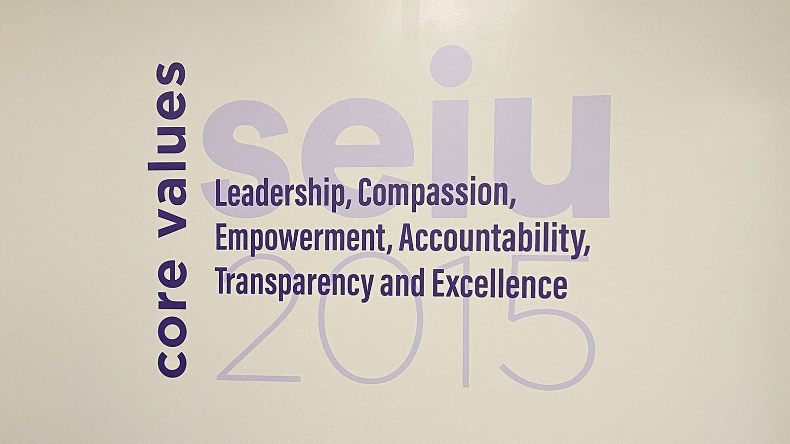 SEIU Local 2015 wall decal