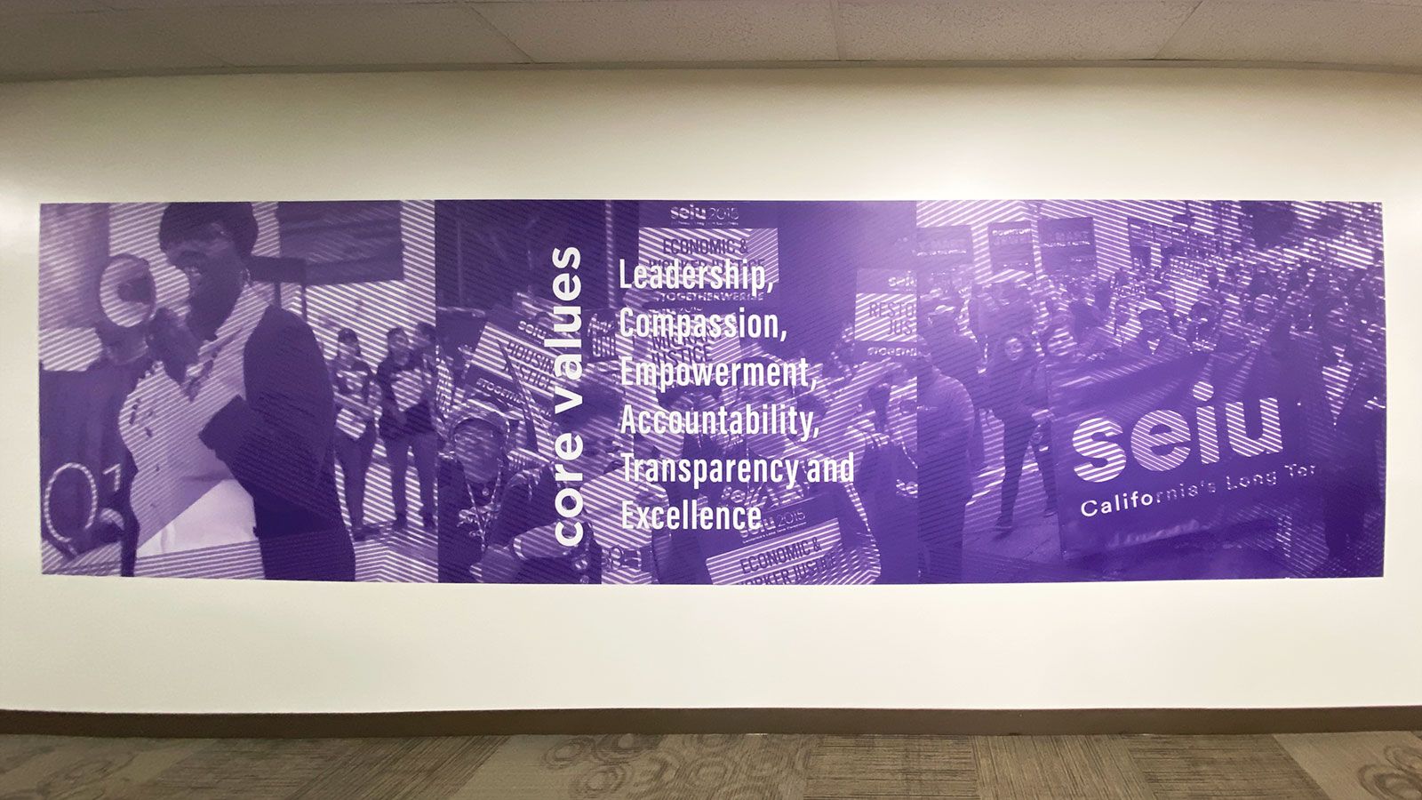 SEIU Local office wall decal