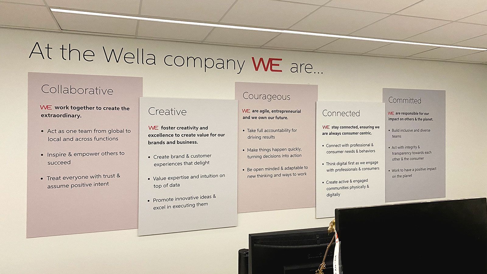 Wella Professionals foam core signs