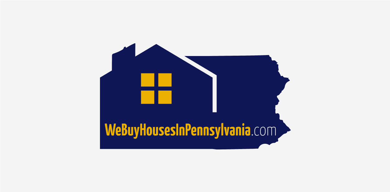 Gold, blue and white logo colors of We Buy Houses In Pennsylvania