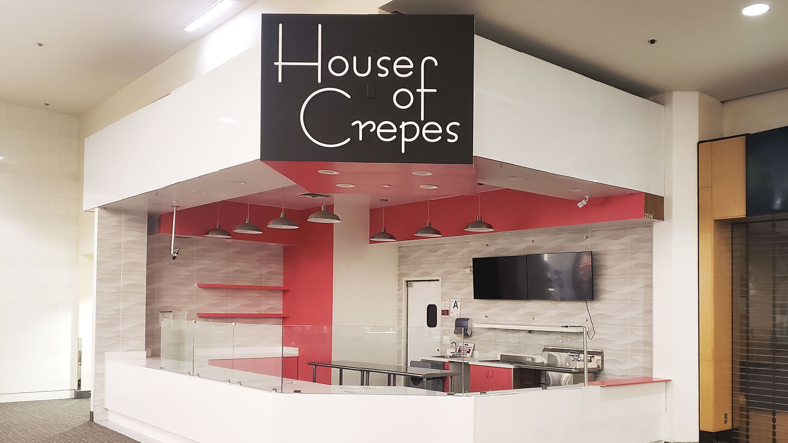 house of crepes acrylic sign