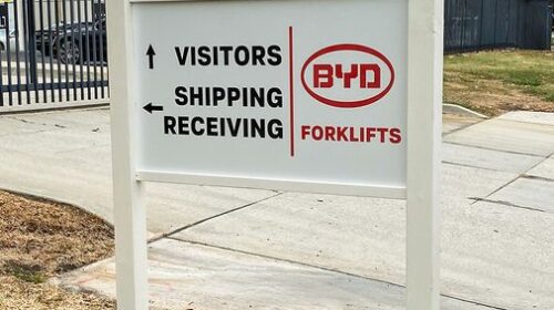 BYD yard sign