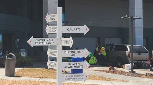 Free standing directional sign