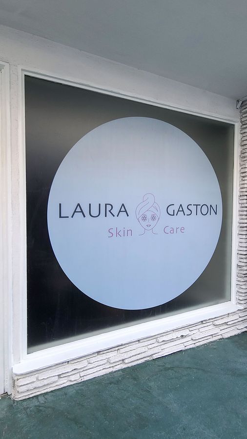Laura gaston frosted window decal