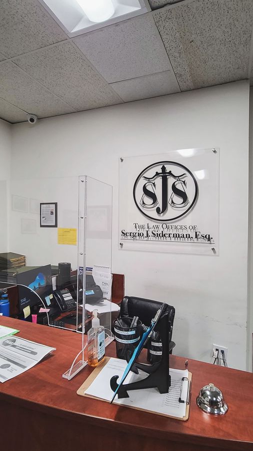Law office acrylic sign