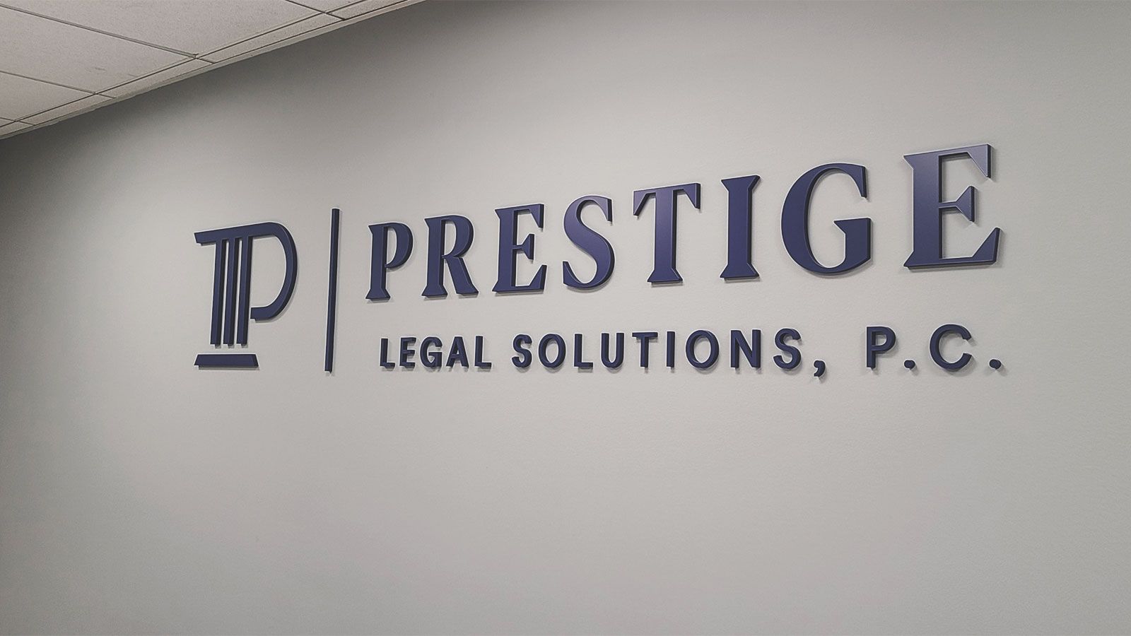 Prestige acrylic office sign