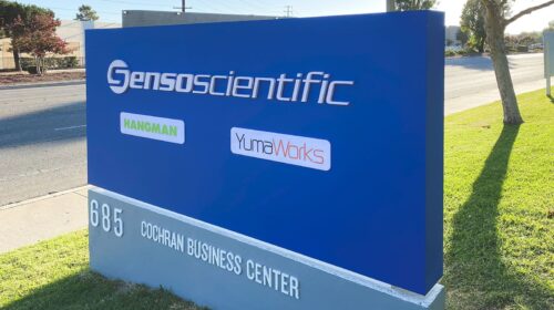 Sensoscientific architectural sign