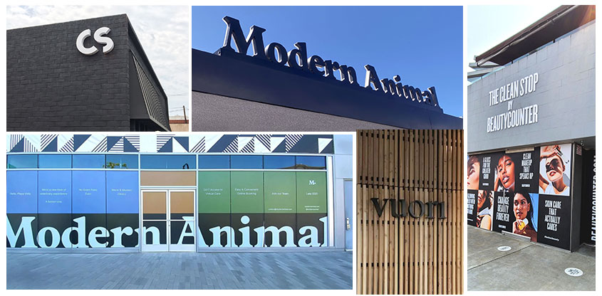 modern exterior signage design