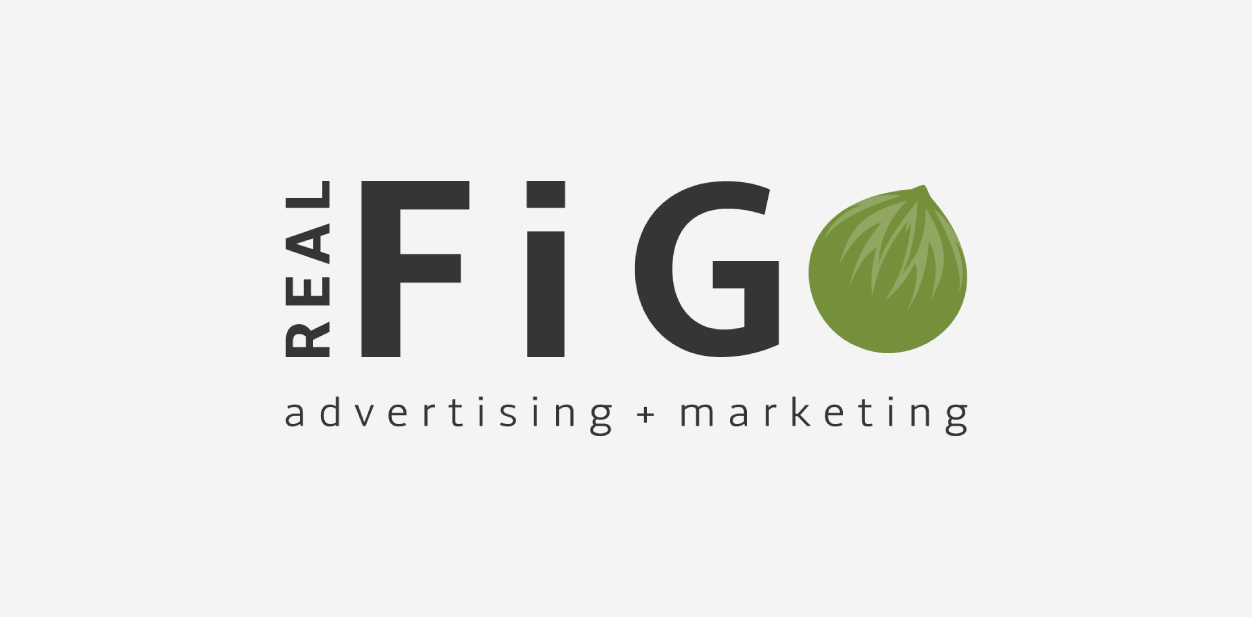 Fig Advertising and Marketing logo in a fig shape