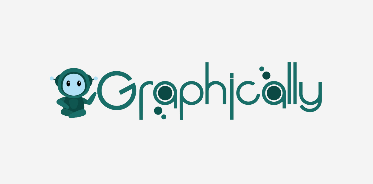 Graphically logo with custom design elements