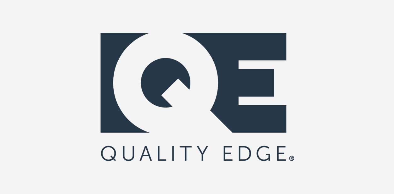 Quality Edge logo with the brand name letters