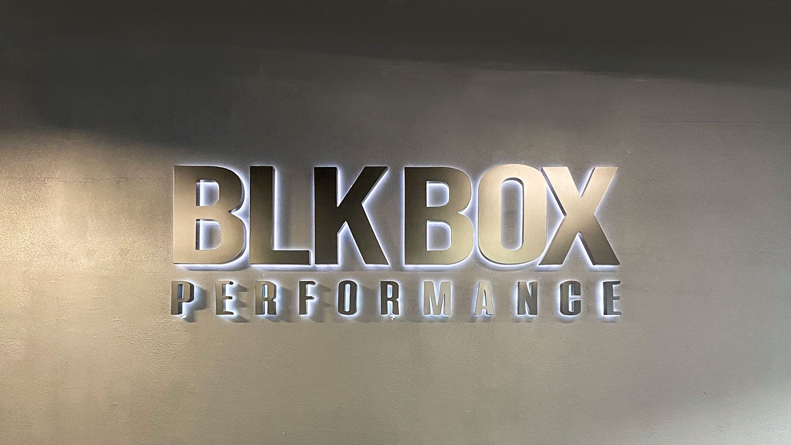 BLK Box performance backlit sign