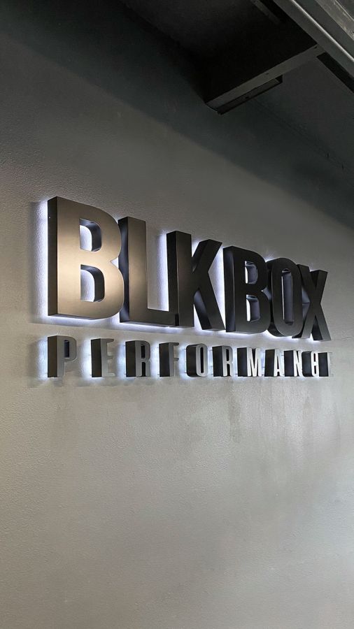 BLK Box reverse channel letters