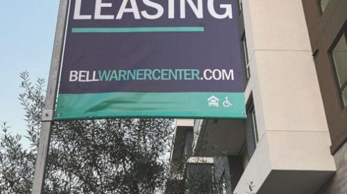 Bell warner center fabric banner