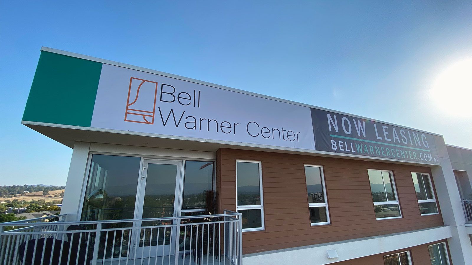 Bell warner center vinyl banners