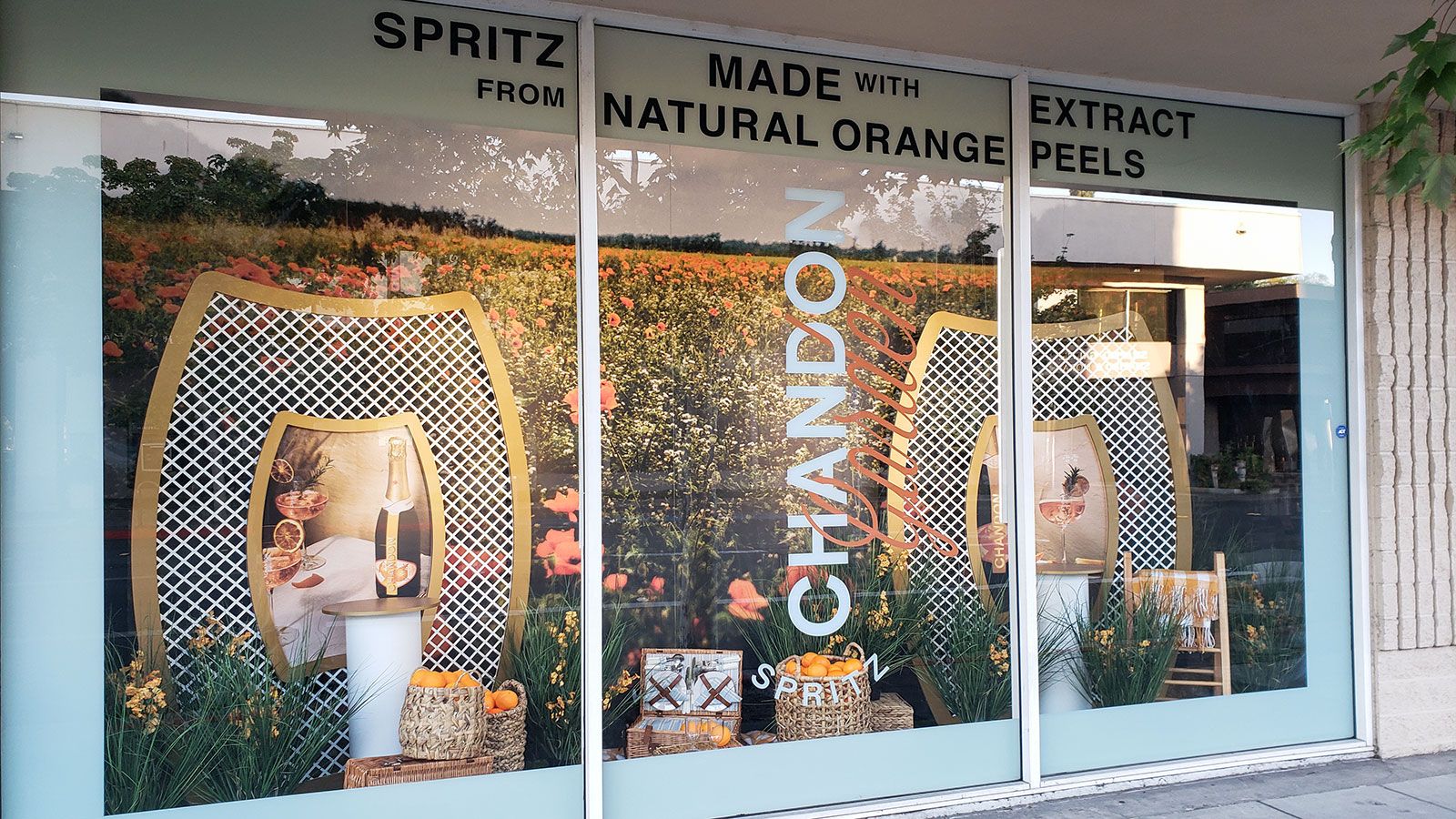 Chandon garden spritz store signs