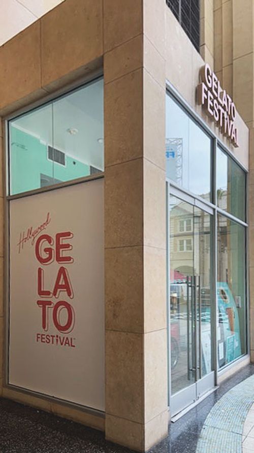 Gelato Festival storefront decal