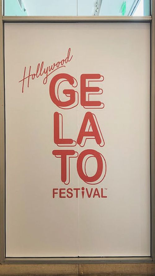 Gelato Festival window decal