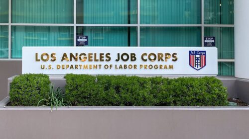 LA job corps outdoor sign
