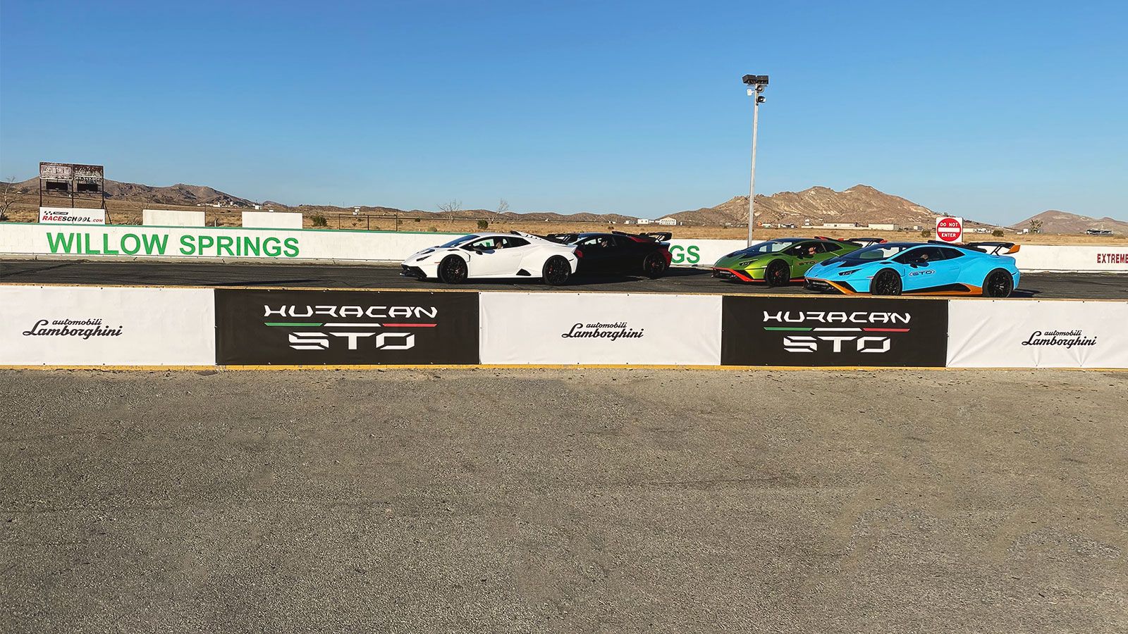 Lamborghini raceway banners