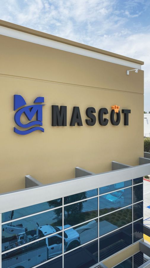 Mascot high-rise sign