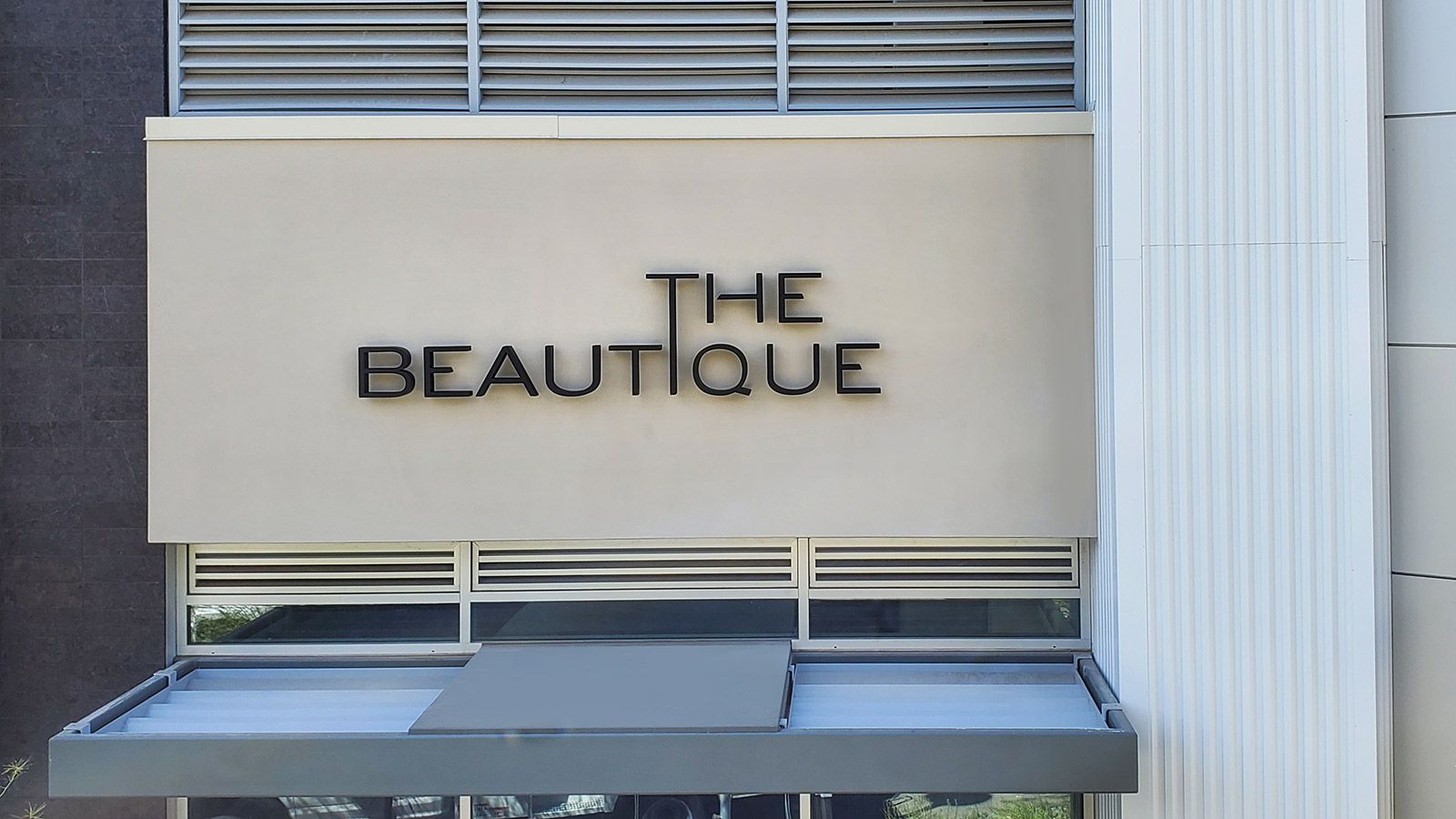 The beautique backlit letters