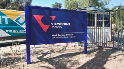 Viewpoint school dibond sign