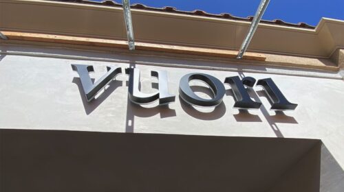 Vuori halo lit letters