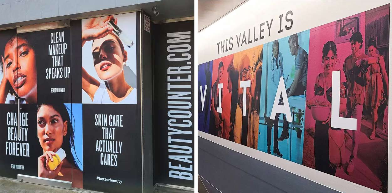 Large branded displays for creative placemaking