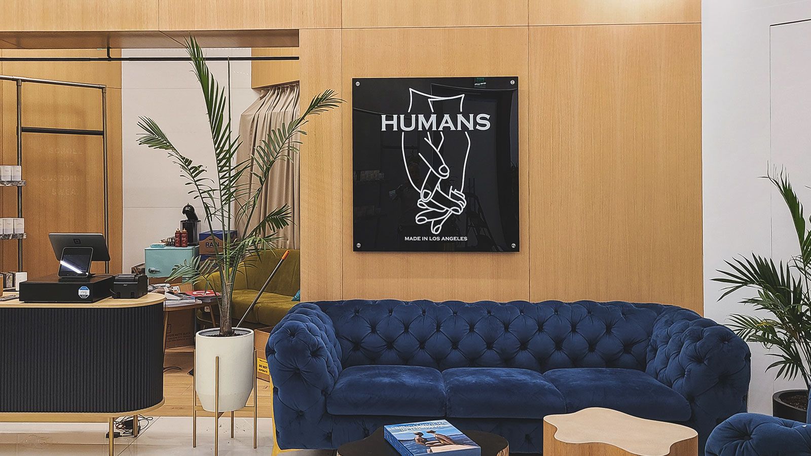 humans acrylic sign