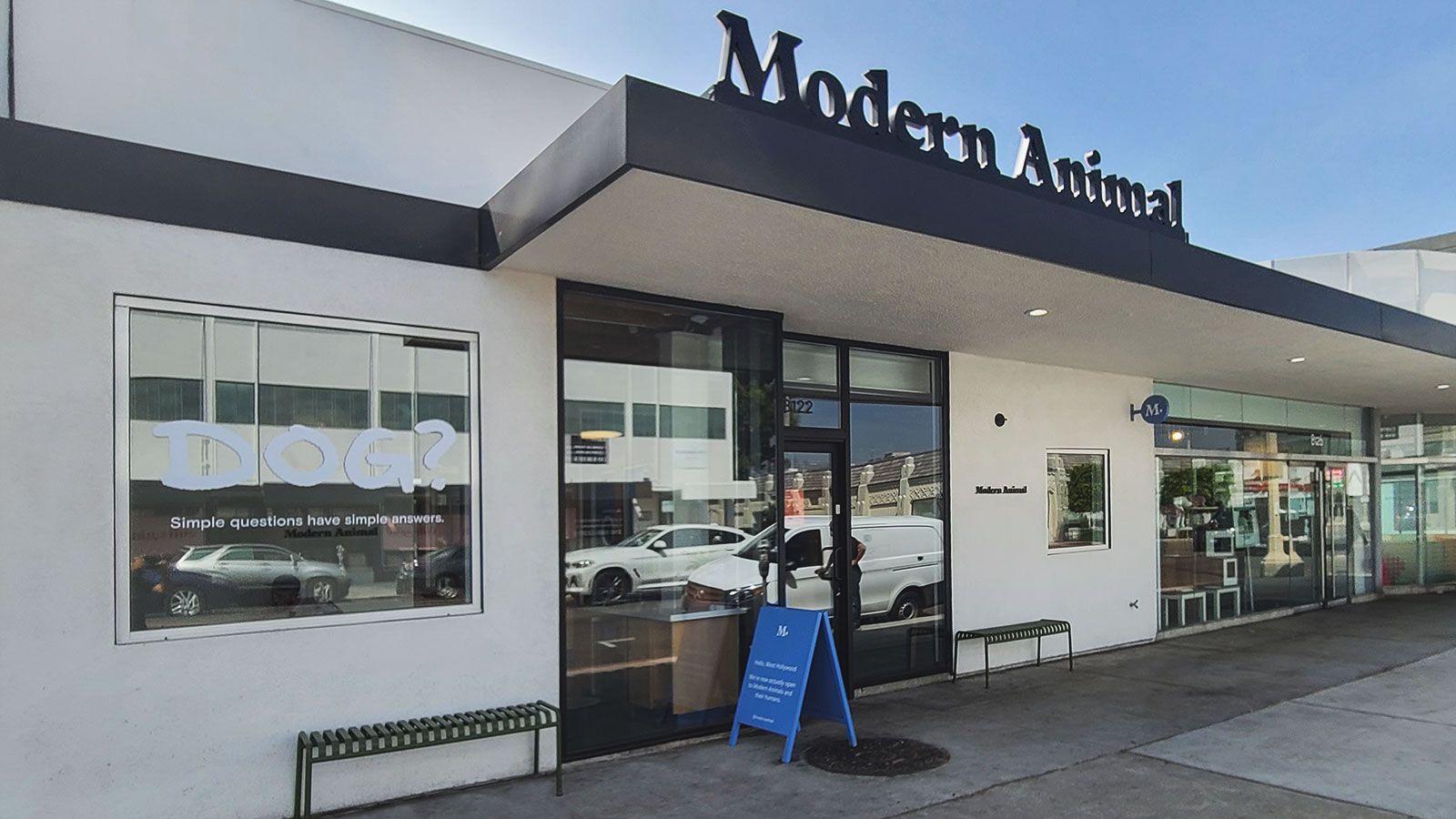 modern animal storefront decal