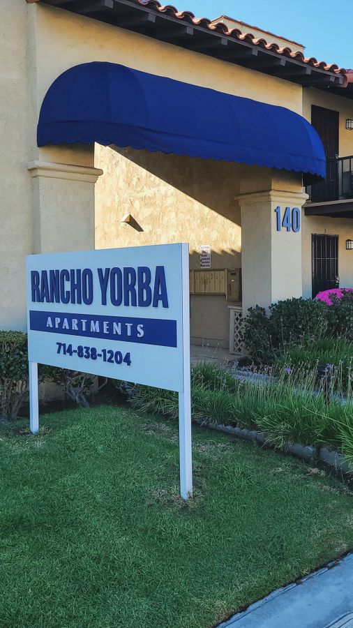 rancho yorba yard sign