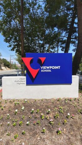 viewpoint school custom monument sign