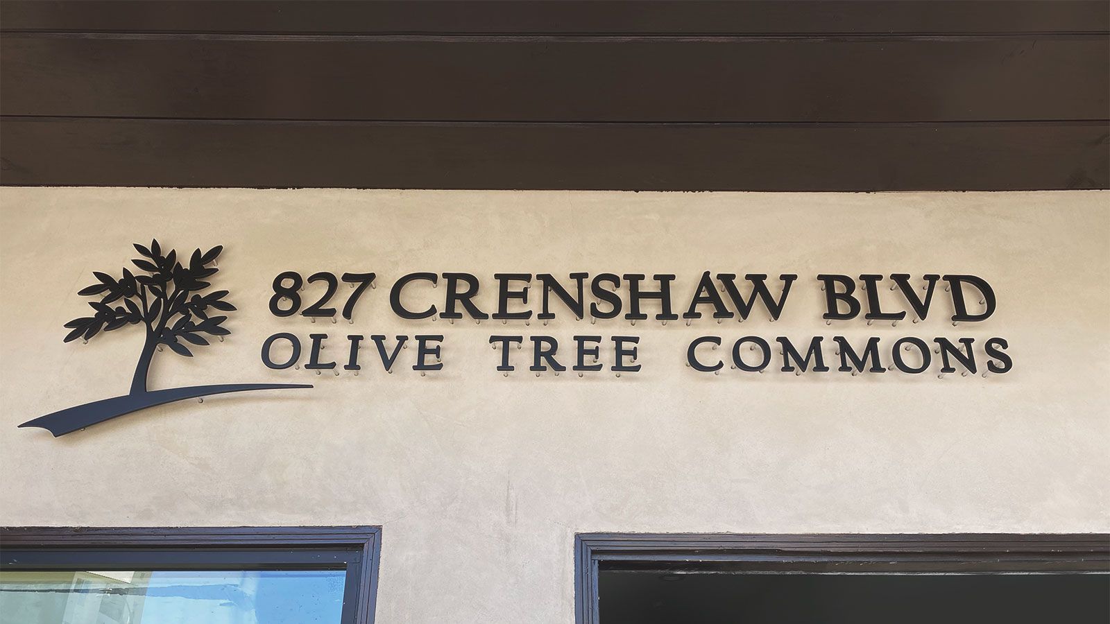 Olive tree commons 3d sign