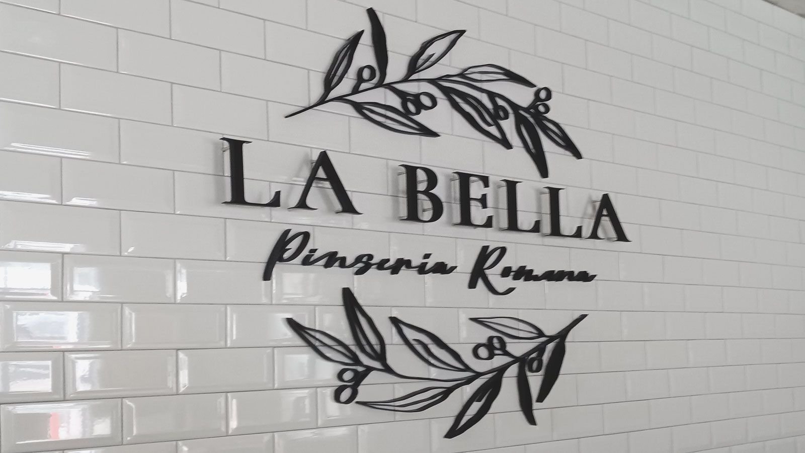 la bella pinseria romana 3d letters