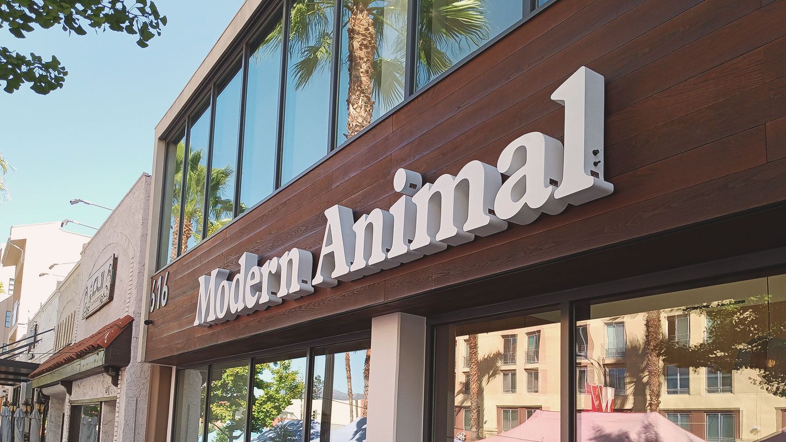 modern animal storefront sign