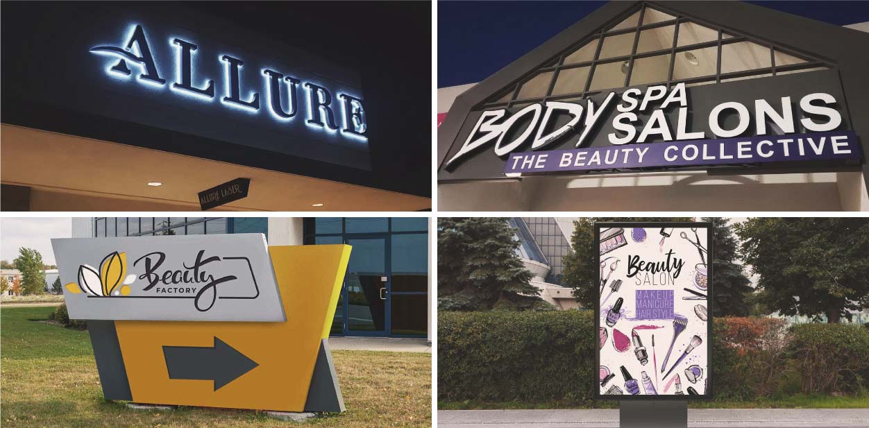 Beauty salon branding ideas inspired by four different brands