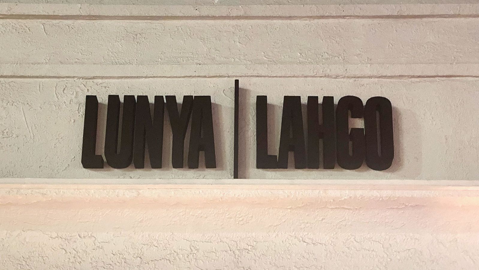 Lunya Lahgo building sign