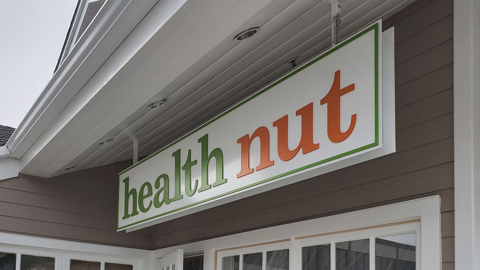 health nut outdoor sign
