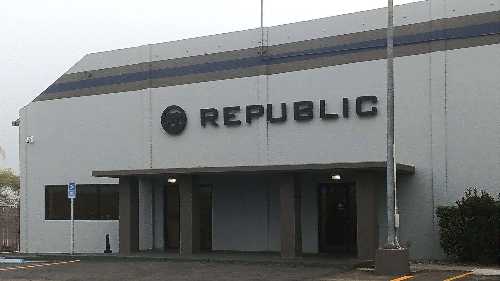 republic custom building sign