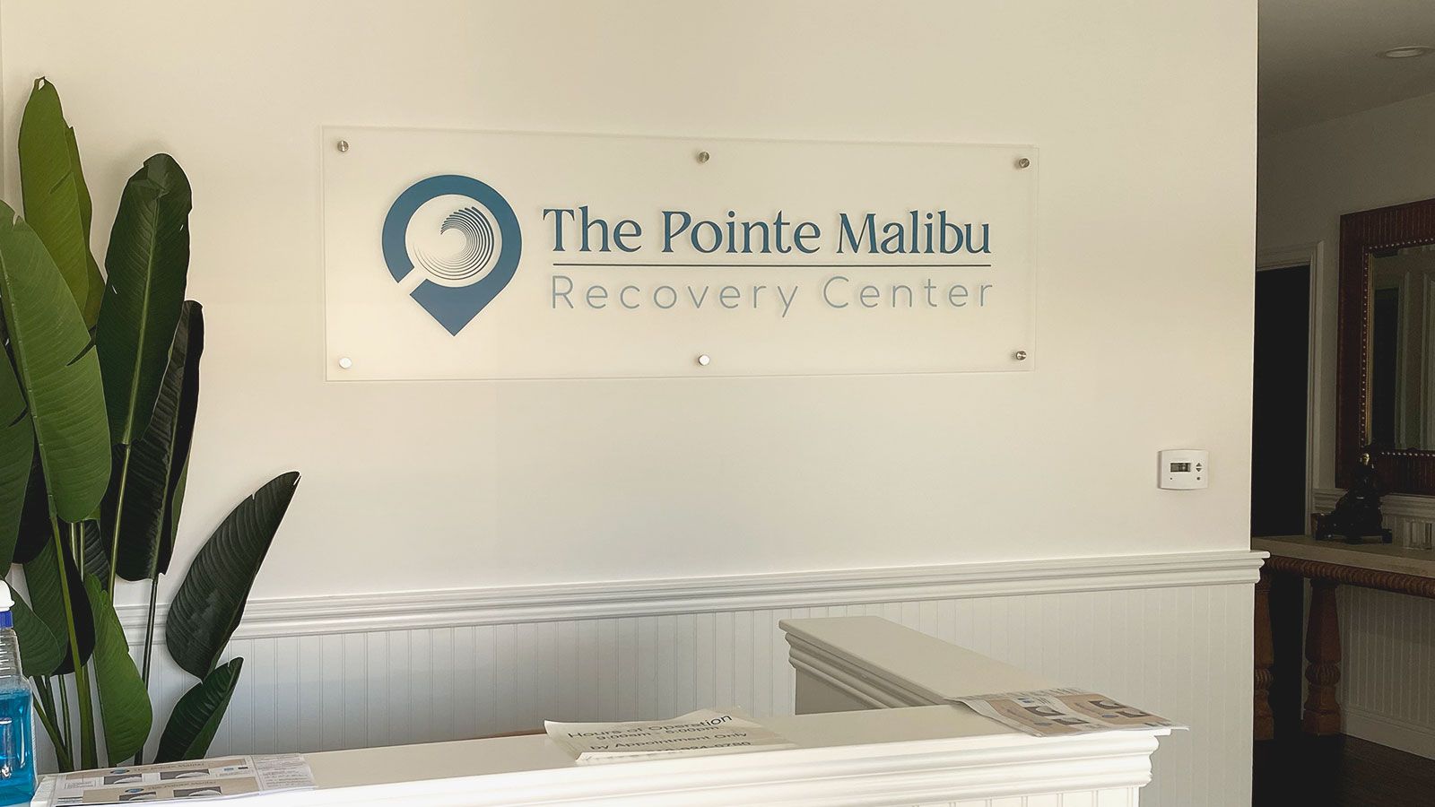 the point malibu acrylic sign