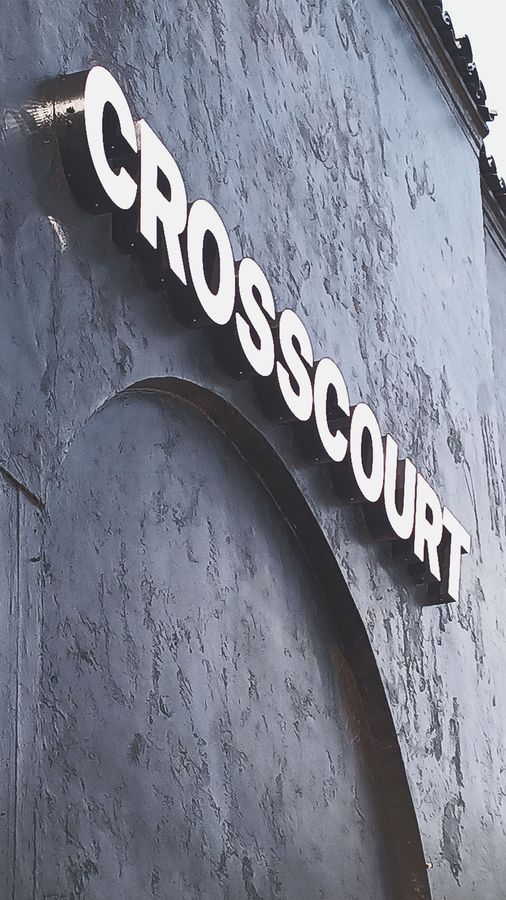 Crosscourt channel letters
