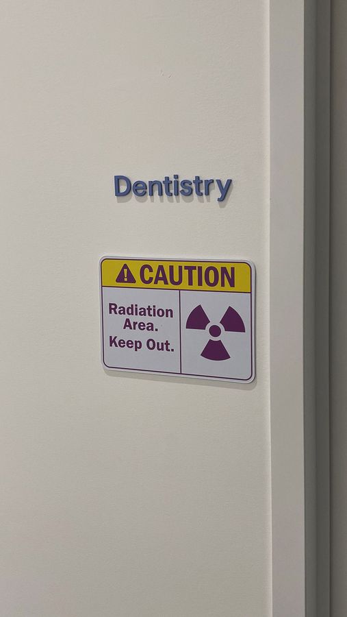 Modern Animal styrene caution sign